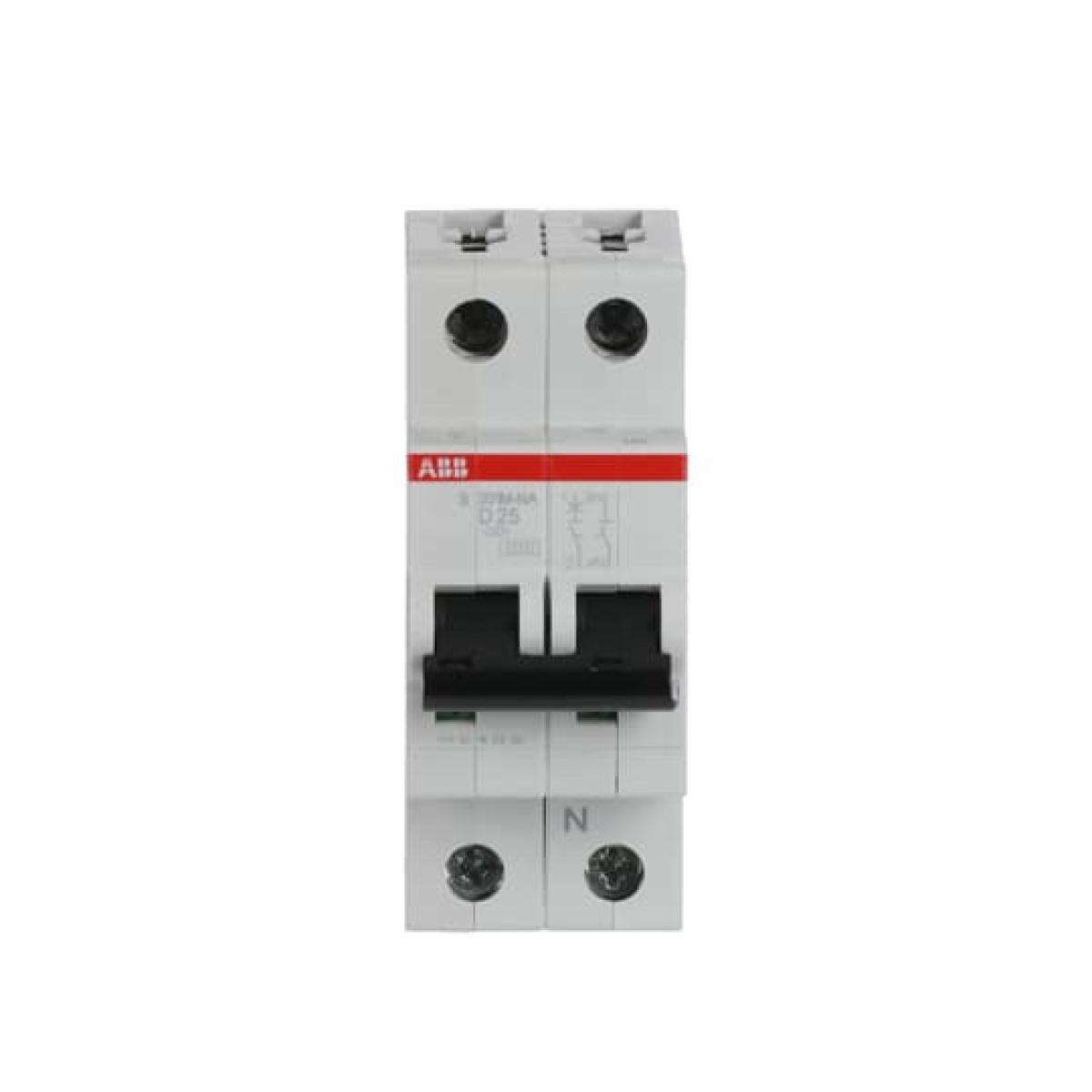Miniature Circuit Breaker - S200M - 1PN - 25 A - D - AC 10 kA