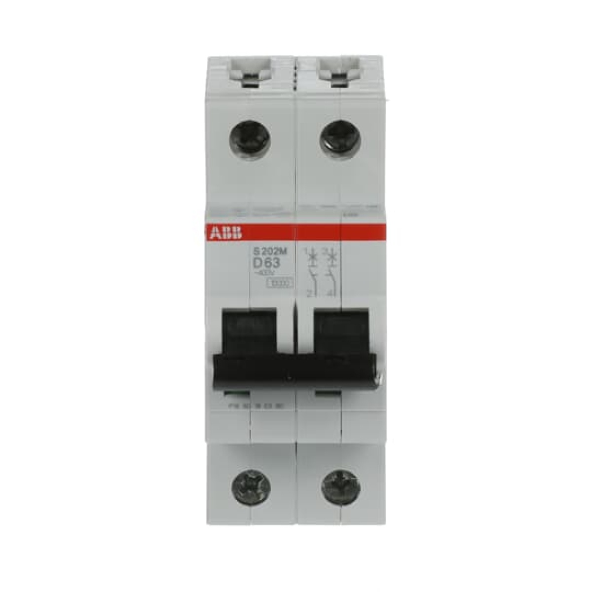 Miniature Circuit Breaker - S200M - 2P - 63 A - D - AC 10 kA