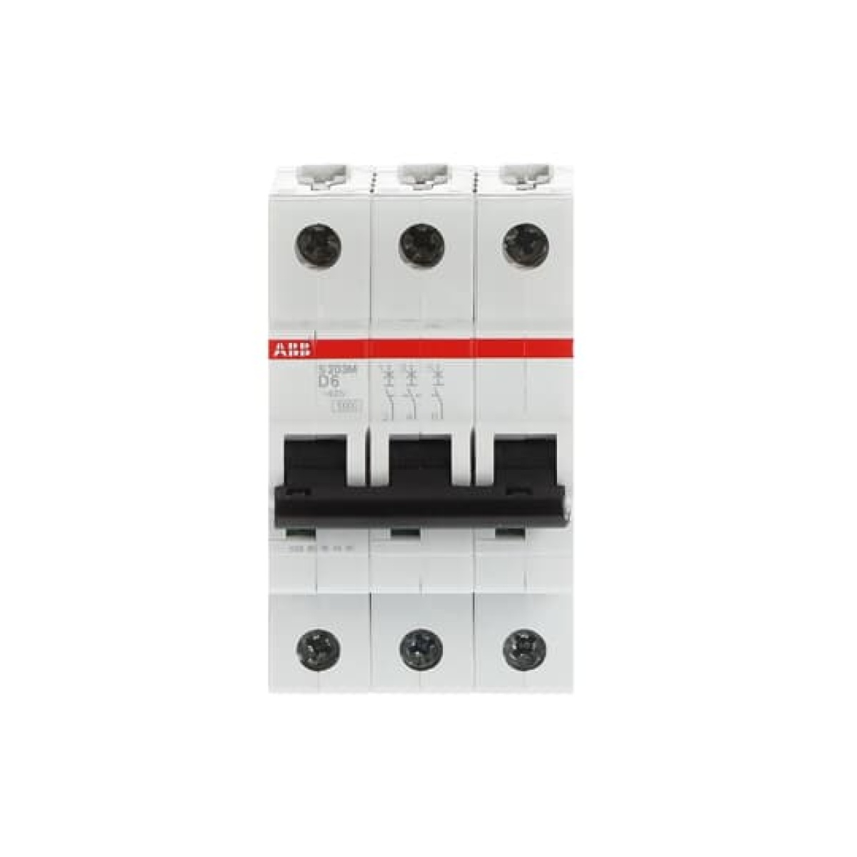 Miniature Circuit Breaker - S200M - 3P - 6 A - D - AC 10 kA