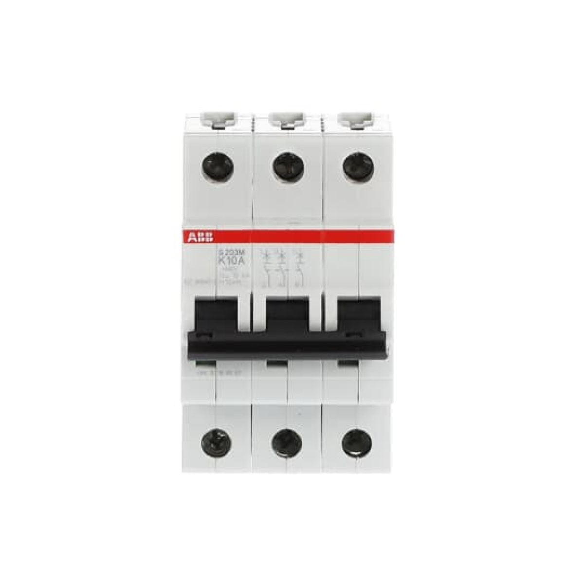 Miniature Circuit Breaker - S200M - 3P - 10 A - K - AC 10 kA