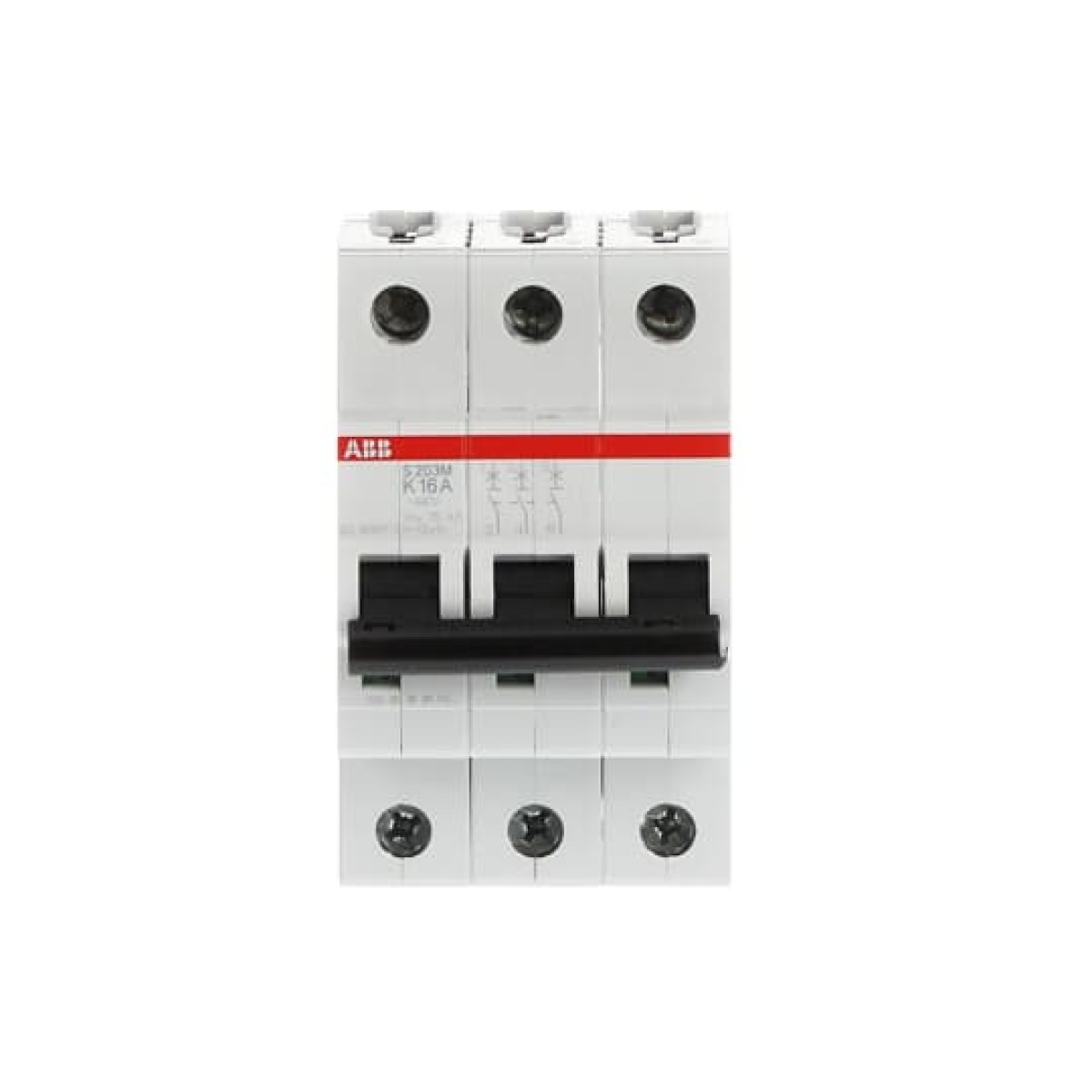 Miniature Circuit Breaker - S200M - 3P - 16 A - K - AC 10 kA