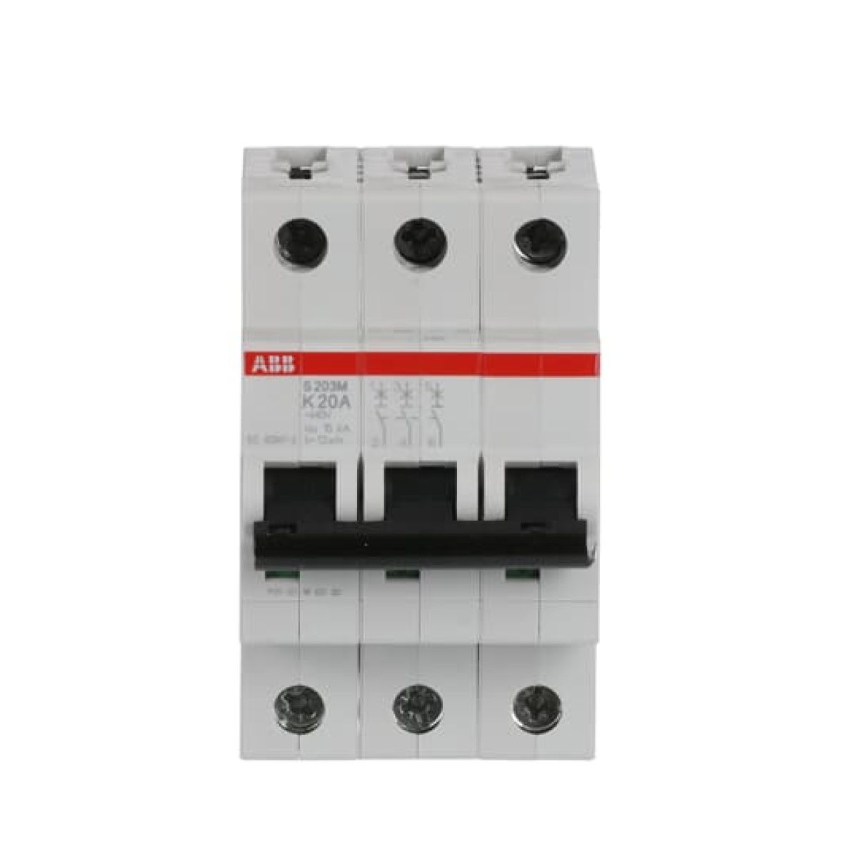 Miniature Circuit Breaker - S200M - 3P - 20 A - K - AC 10 kA
