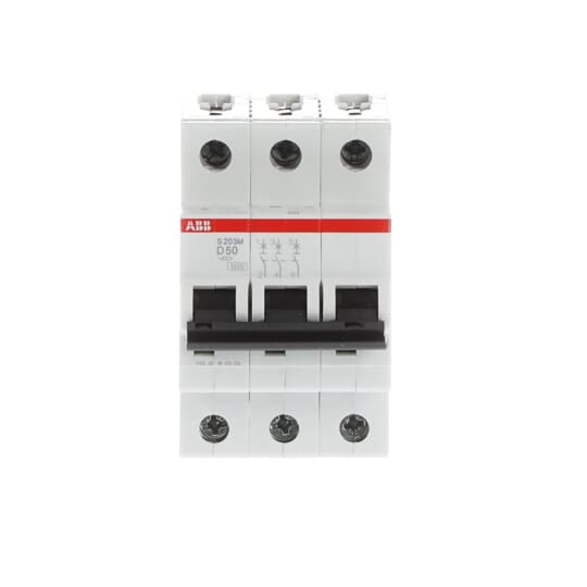 Miniature Circuit Breaker - S200M - 3P - 50 A - D - AC 10 kA