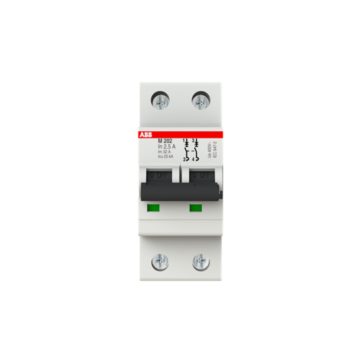M202-2.5A Miniature Circuit Breaker - 2P - 2.5 A