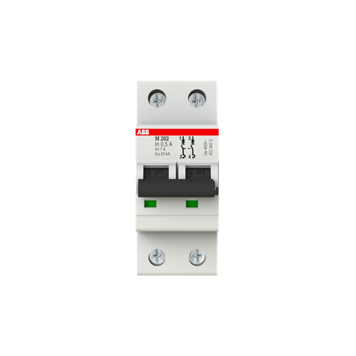 M202-0.5A Miniature Circuit Breaker - 2P - 0.5 A