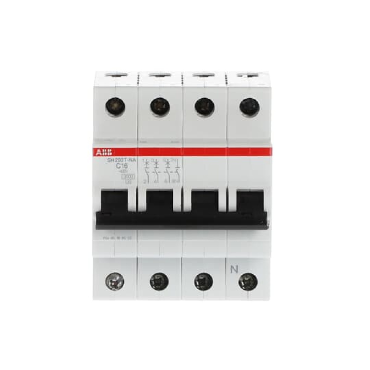 Miniature Circuit Breaker - SH200T - 3PN - 16 A - C - AC 3 kA