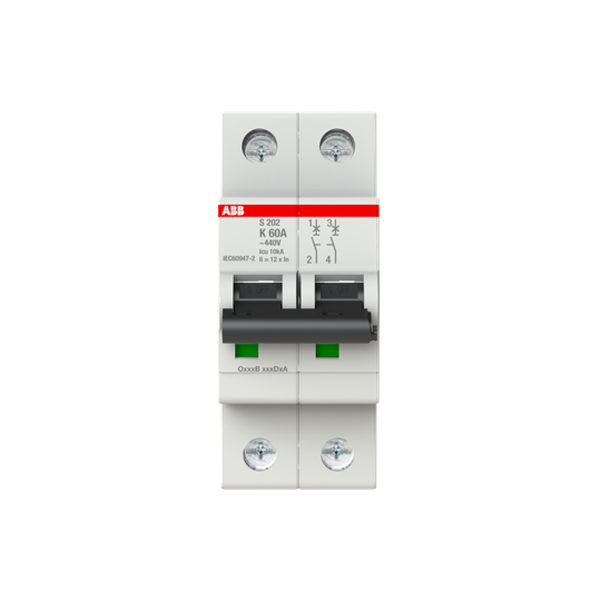 Miniature Circuit Breaker - S200 - 2P - 60 A - K - AC 6 kA