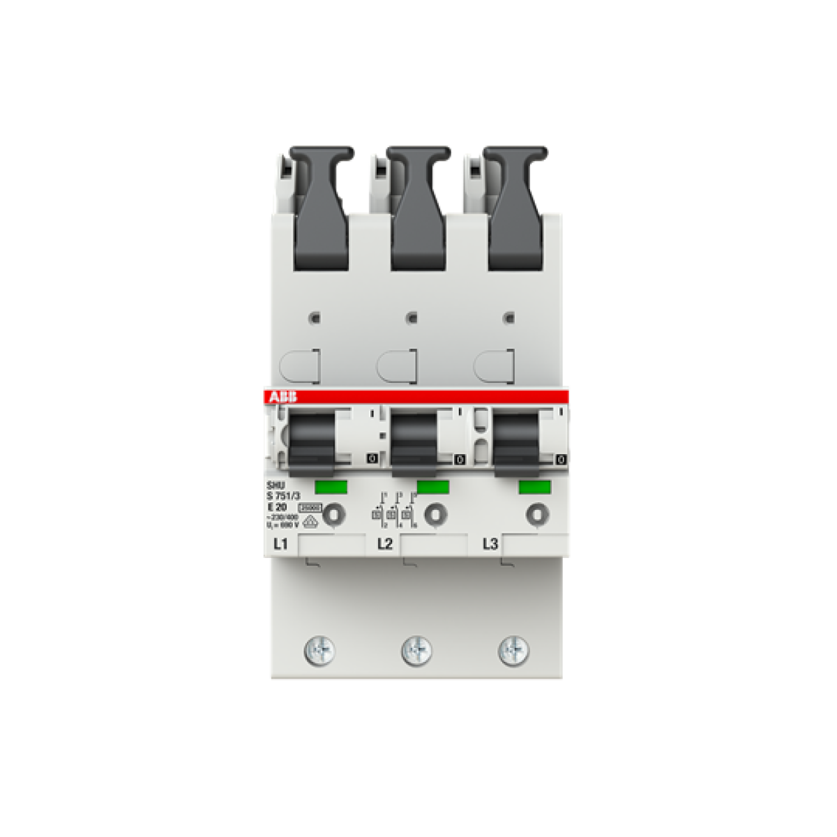 S7513-E20 sel. main CB E-Char.,25kA,20A,3x1P