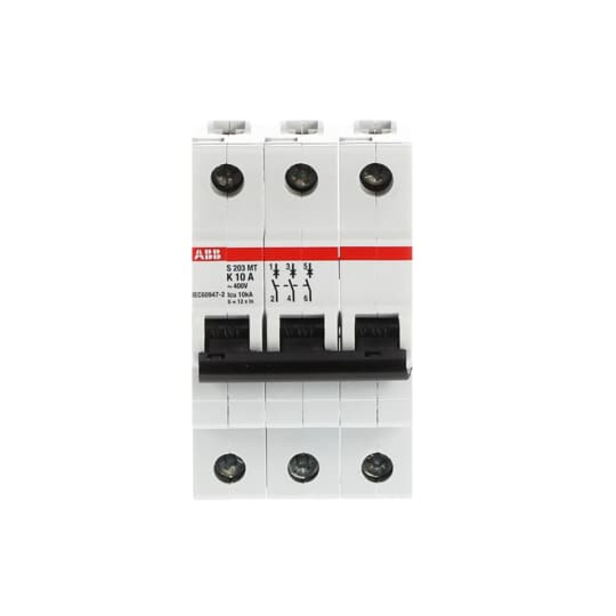 S203MT-K10 Miniature Circuit Breaker - 3P - K - 10 A