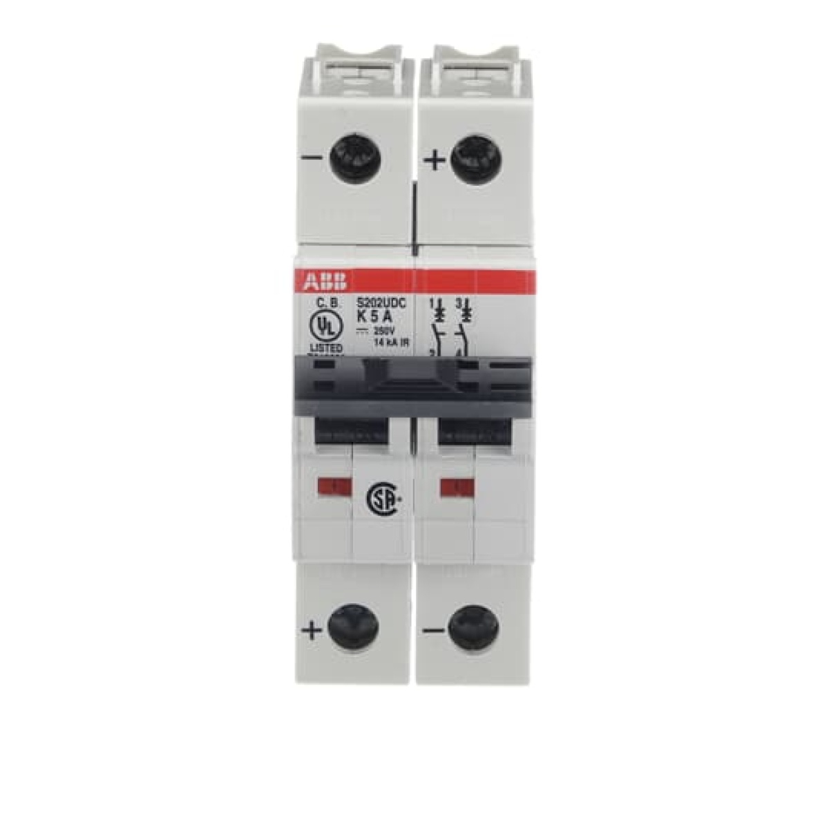 Miniature Circuit Breaker - S200UDC - 2P - 5 A - K - 230 V AC 14 kA