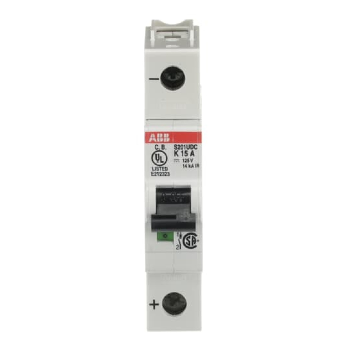 Miniature Circuit Breaker - S200UDC - 1P - 15 A - K - 230 V AC 14 kA