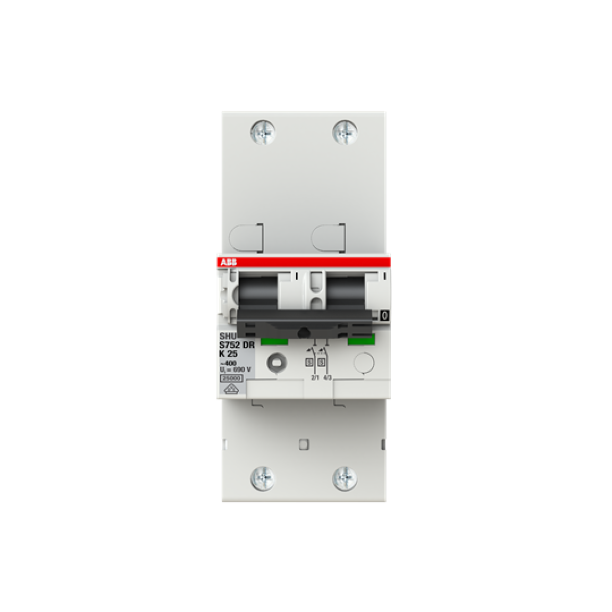 S752DR-K25 sel. main CB K-Char.,25kA,25A,2P