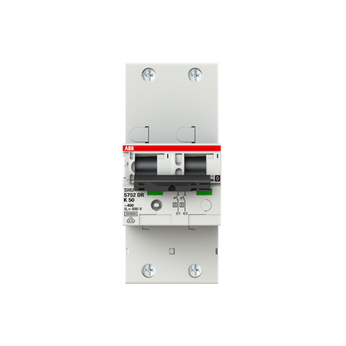 S752DR-K50 sel. main CB K-Char.,25kA,50A,2P