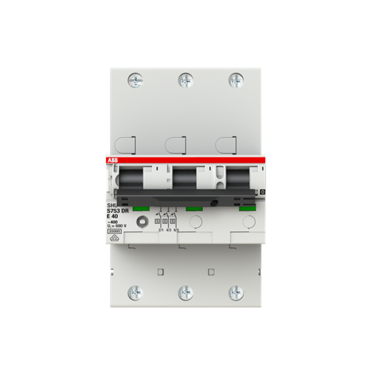 S753DR-E40 sel. main CB E-Char.,25kA,40A,3P
