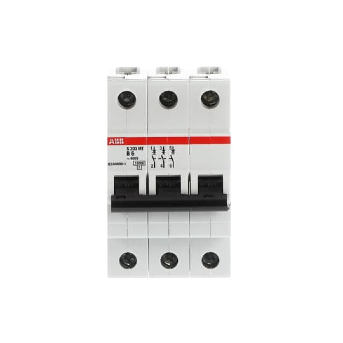 S203MT-B6 Miniature Circuit Breaker - 3P - B - 6 A