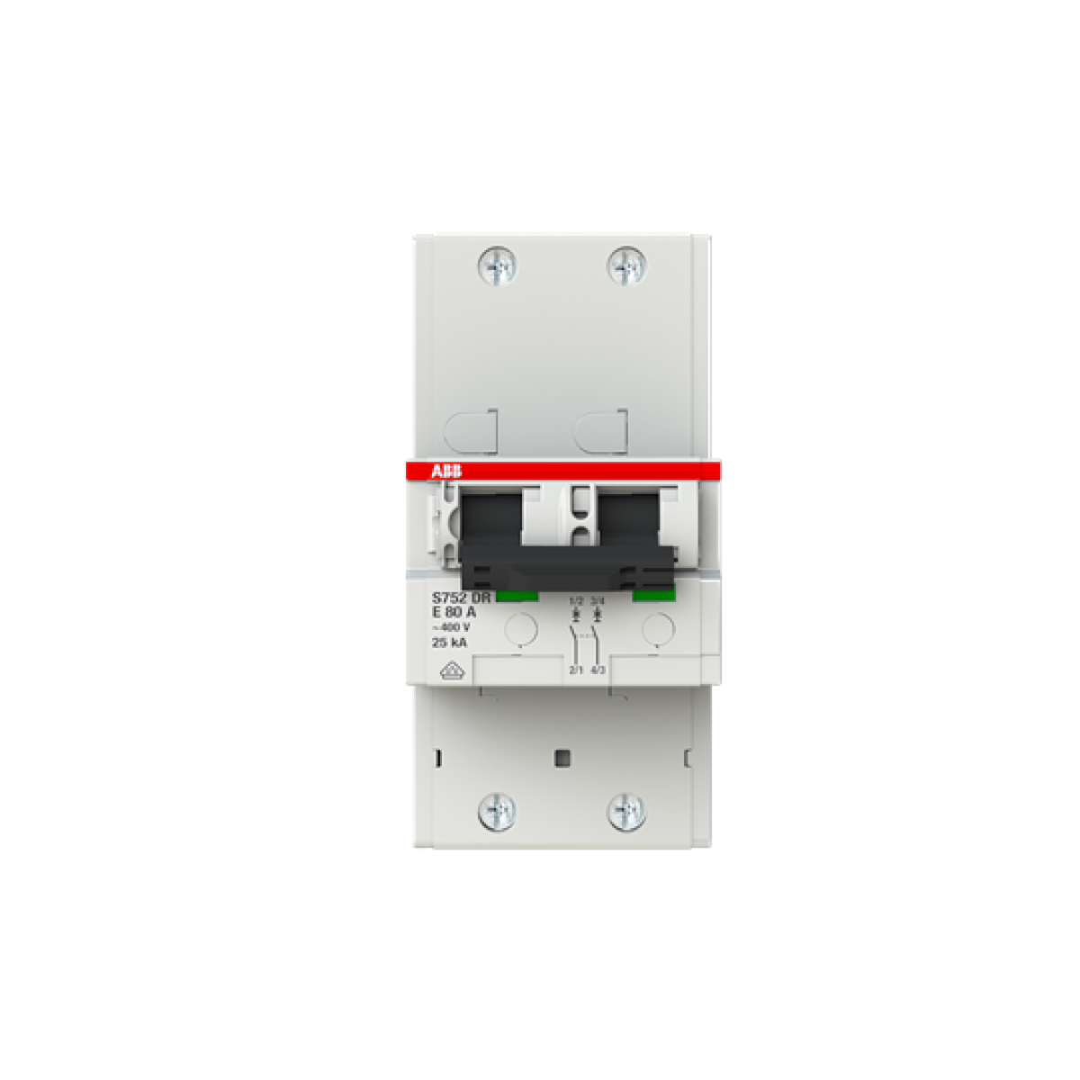 S752DR-E80 sel. main CB E-Char.,25kA,80A,2P