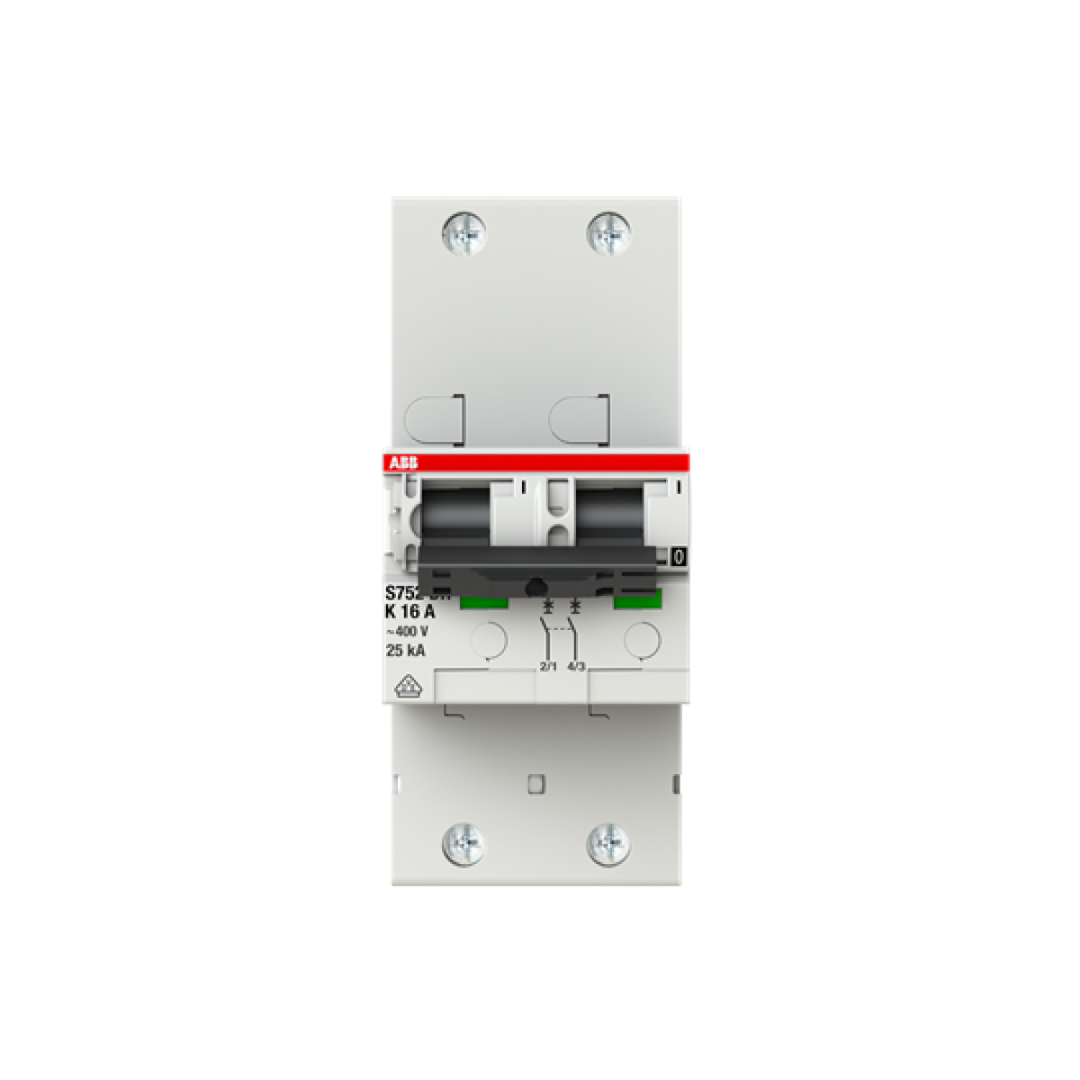 S752DR-K16 sel. main CB K-Char.,25kA,16A,2P