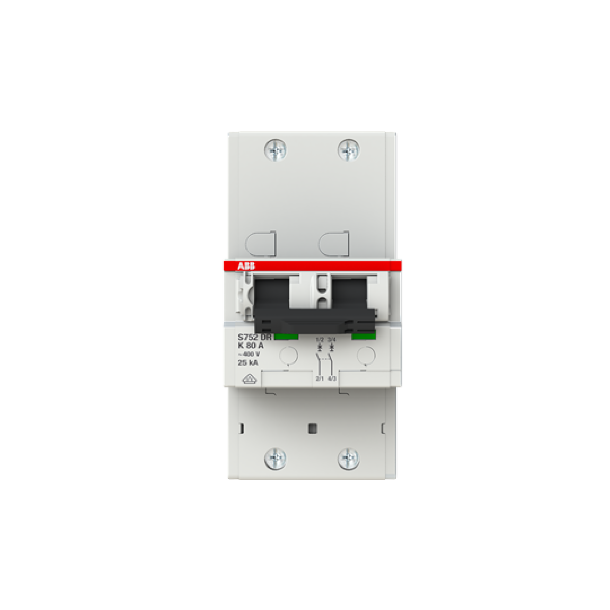 S752DR-K80 sel. main CB K-Char.,25kA,80A,2P