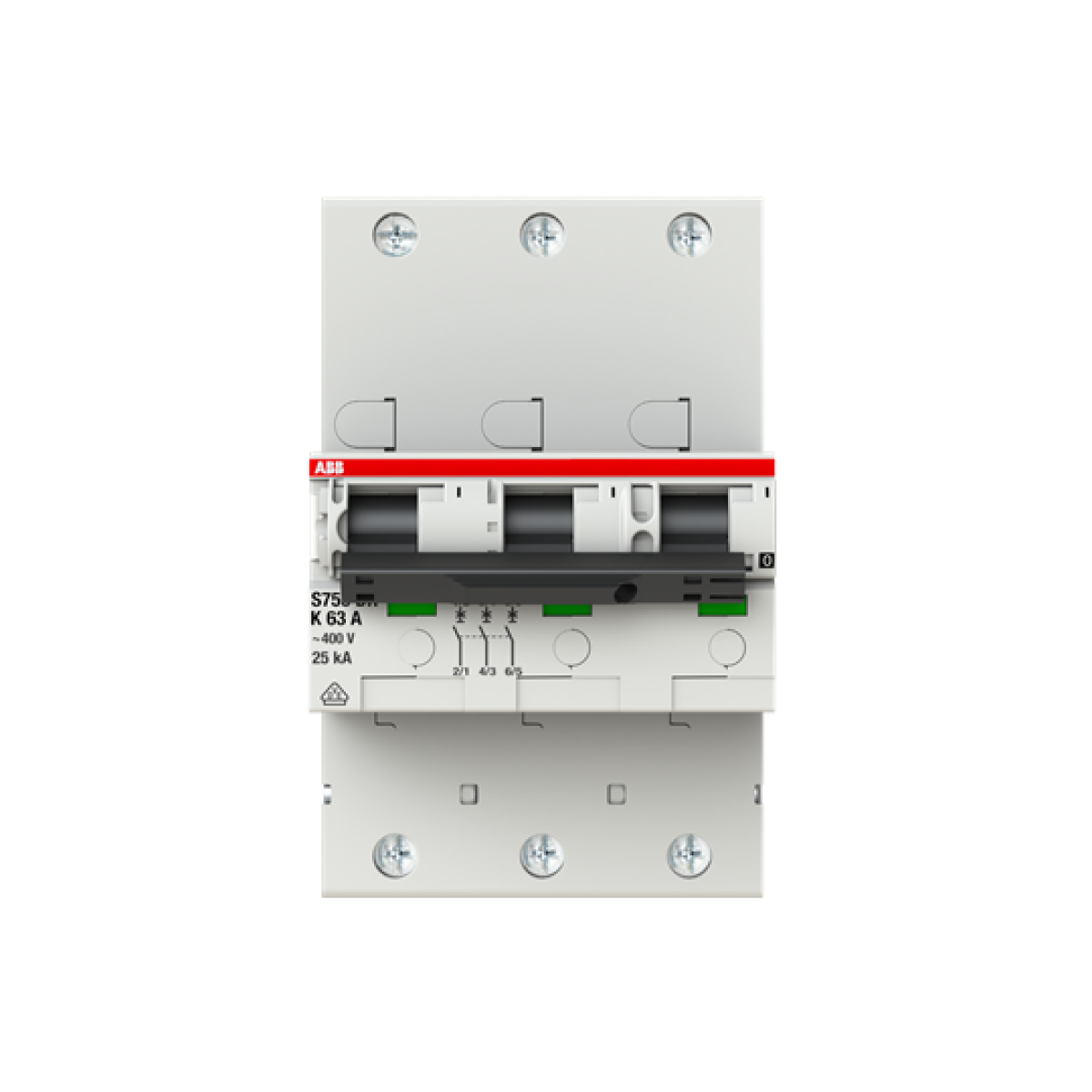 S753DR-K63 sel. main CB K-Char.,25kA,63A,3P