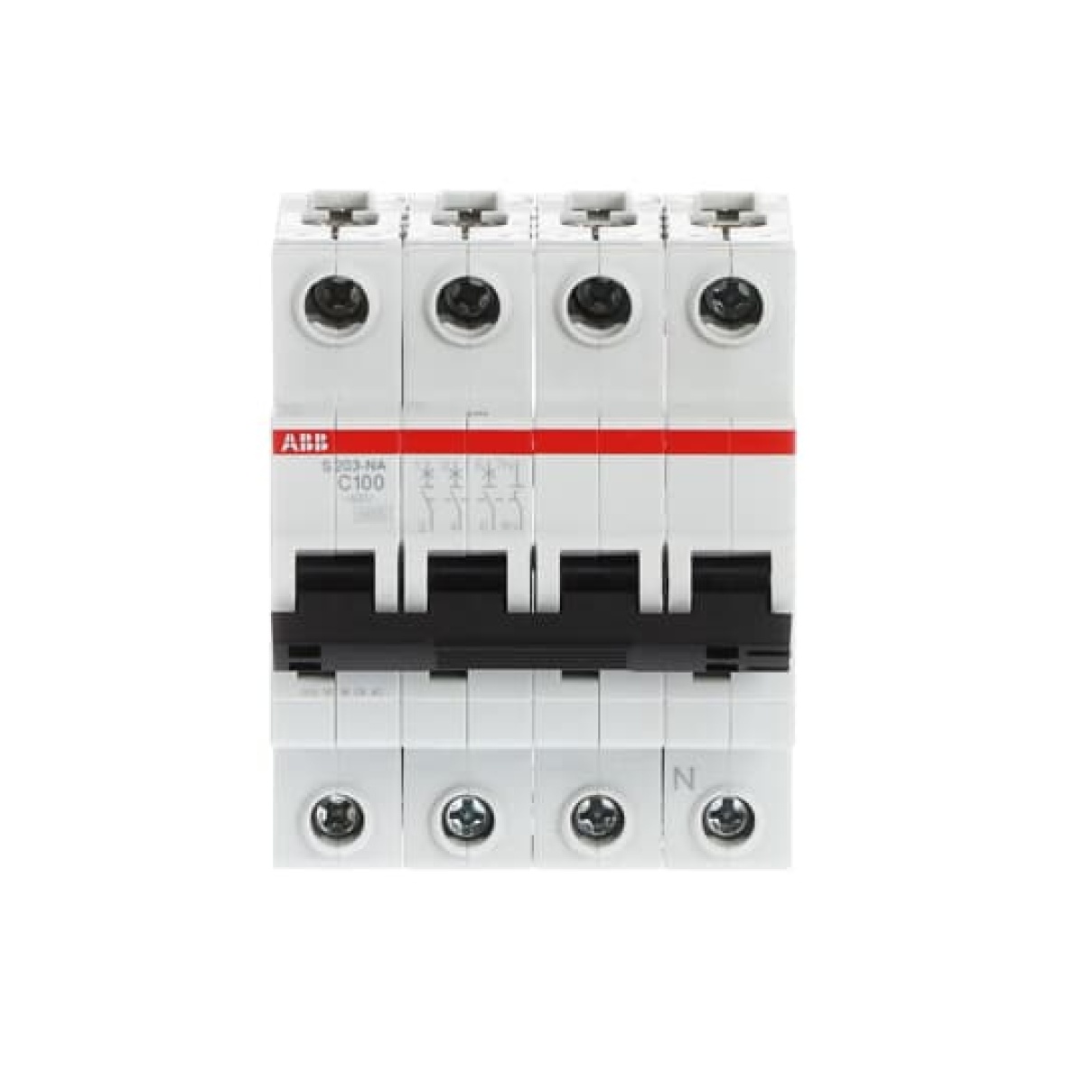 Miniature Circuit Breaker - S200 80-100A - 3PN - 100 A - C - AC 6 kA