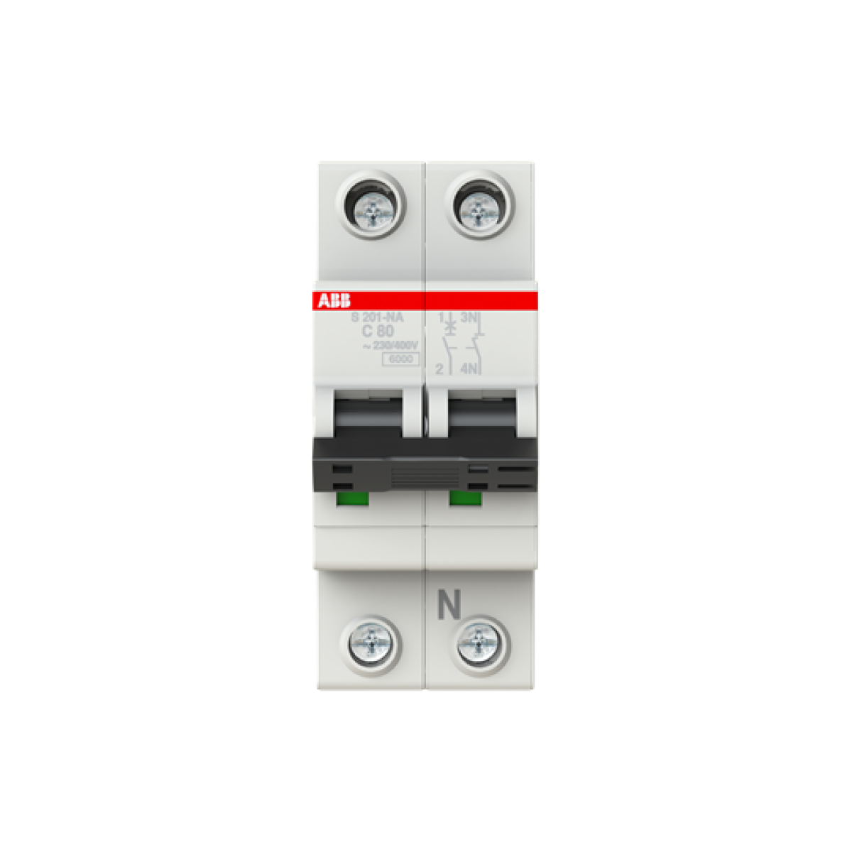 Miniature Circuit Breaker - S200 80-100A - 1PN - 80 A - C - AC 6 kA