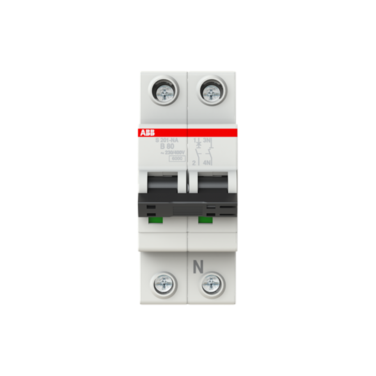 Miniature Circuit Breaker - S200 80-100A - 1PN - 80 A - B - AC 6 kA