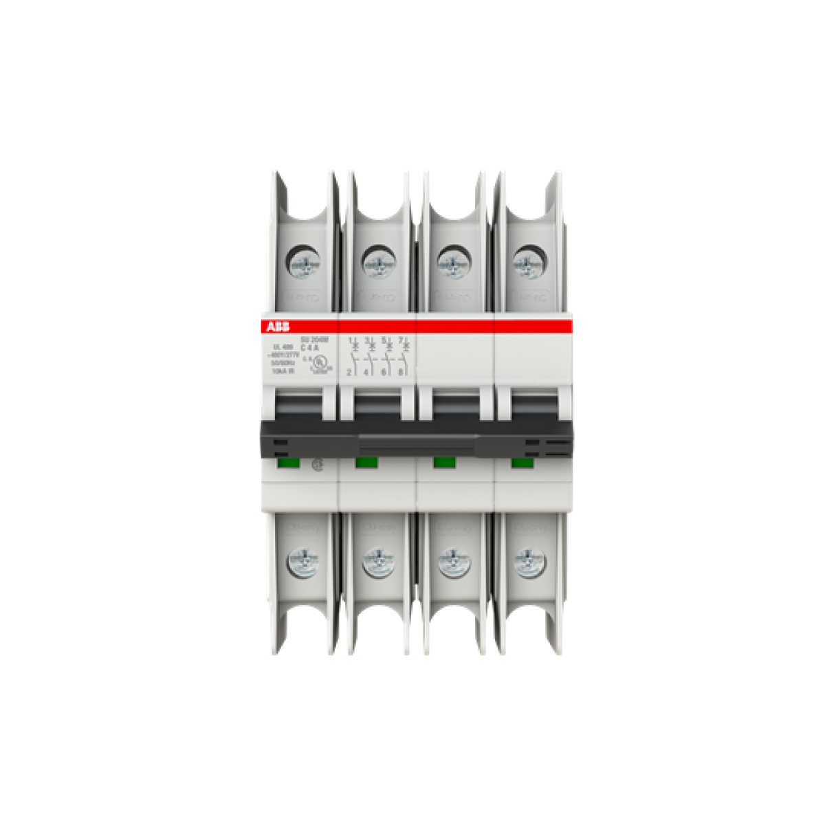 Miniature Circuit Breaker - SU200M - 4P - 4 A - C - 400 V AC 11.2 kA