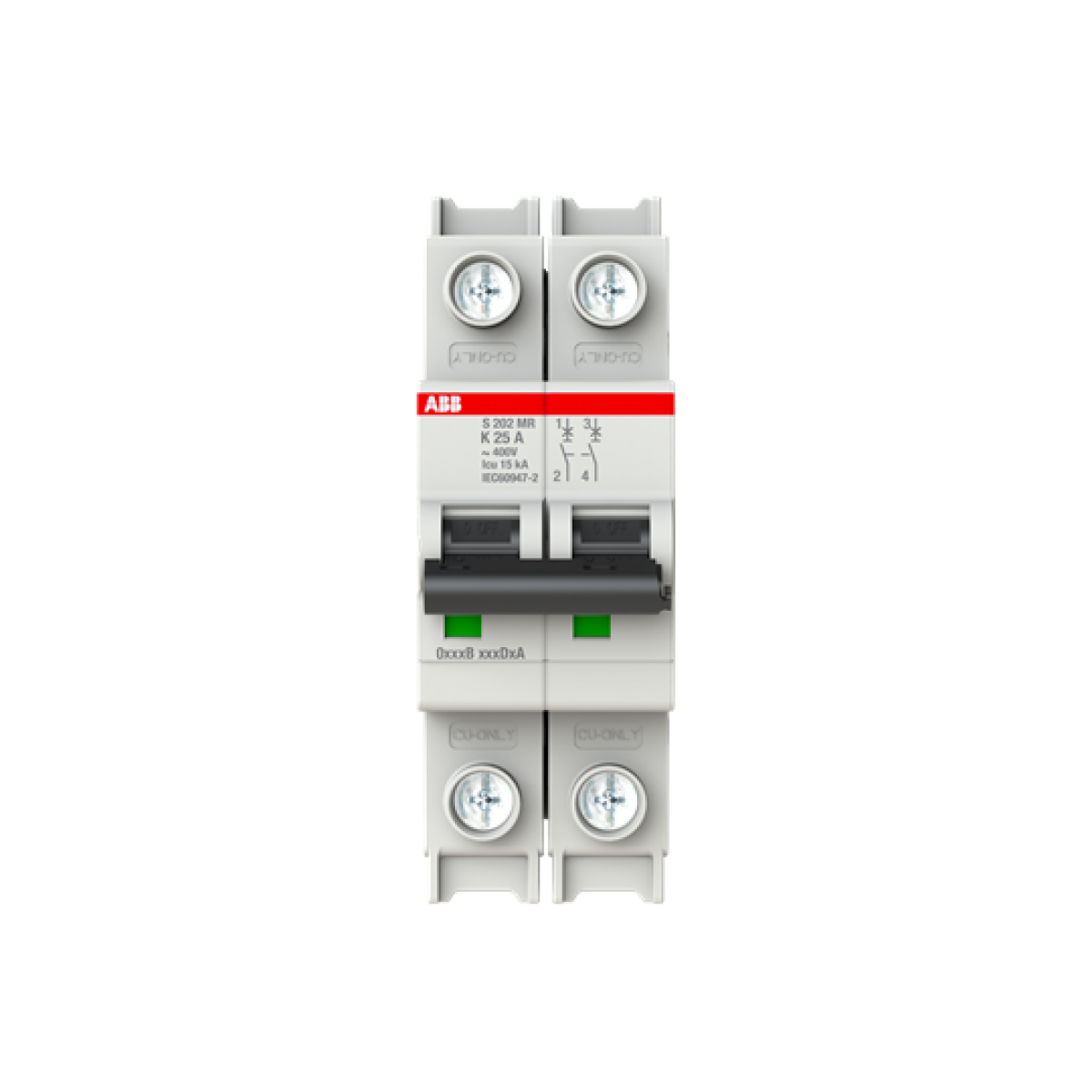 Miniature Circuit Breaker - S200MR - 2P - 25 A - K - 230 V AC 10 kA