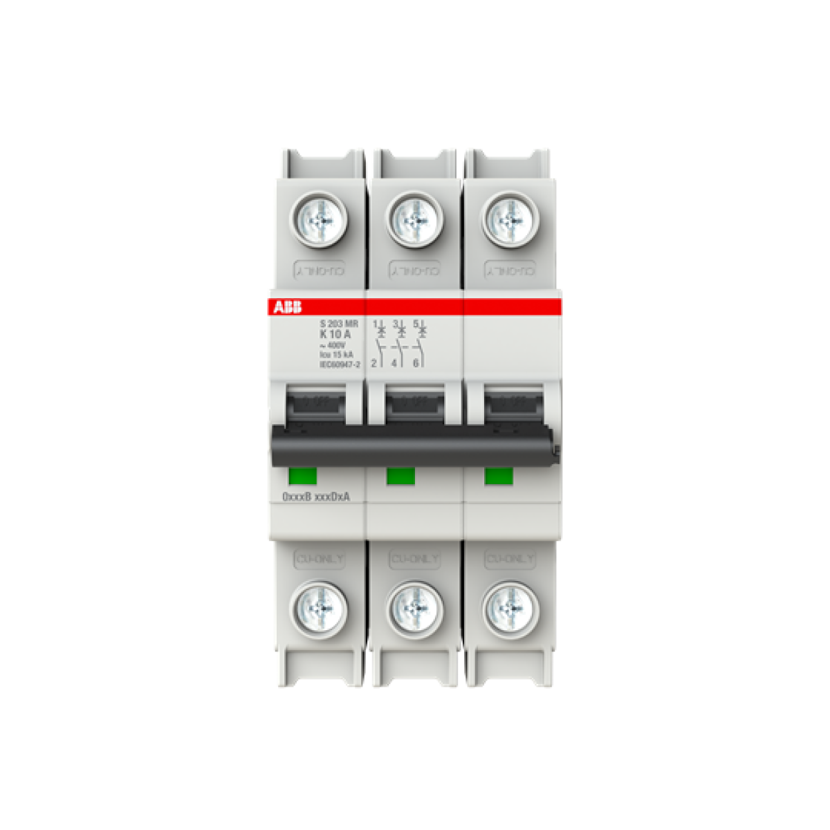 Miniature Circuit Breaker - S200MR - 3P - 10 A - K - 230 V AC 10 kA