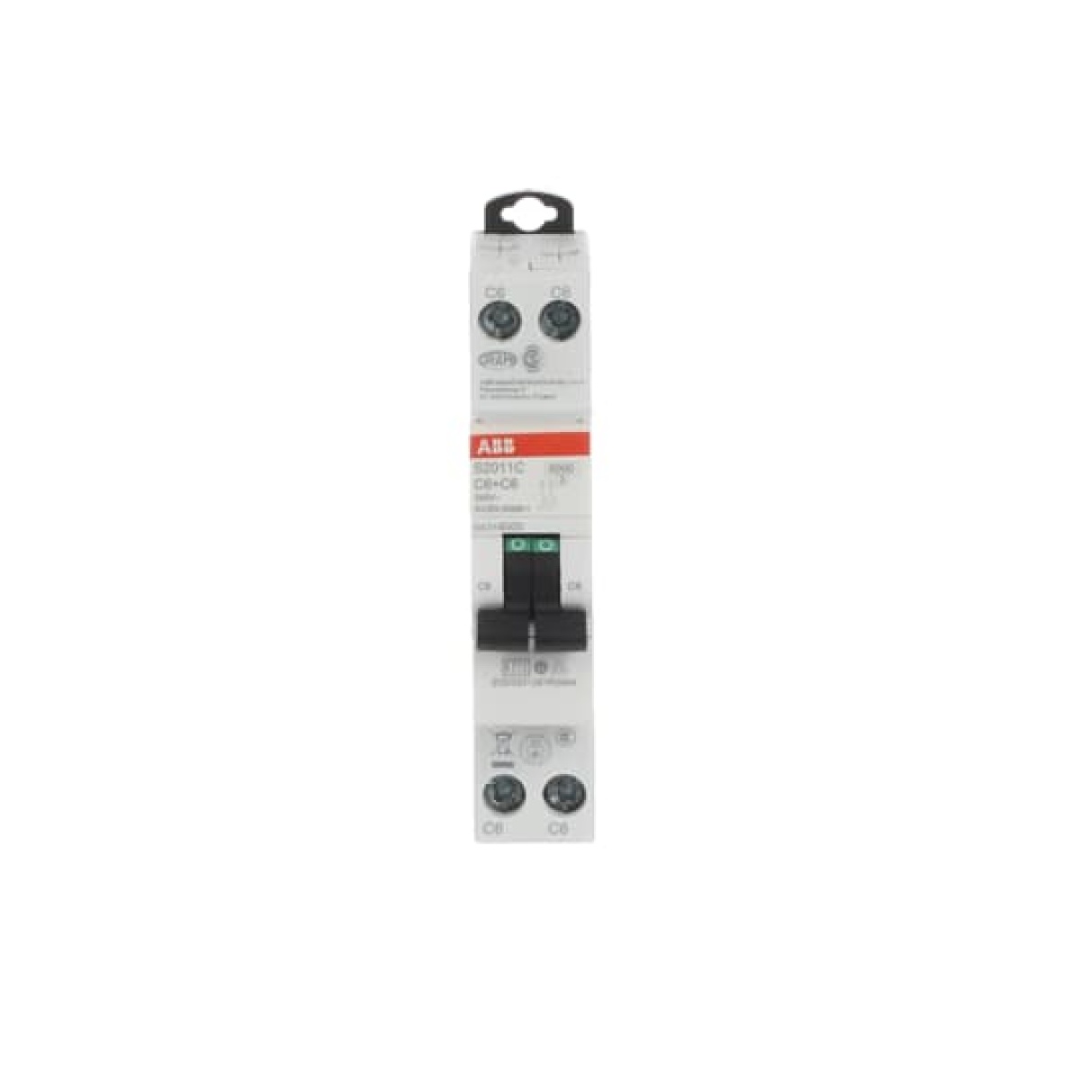 Miniature circuit breaker - 2P - C - 6 A