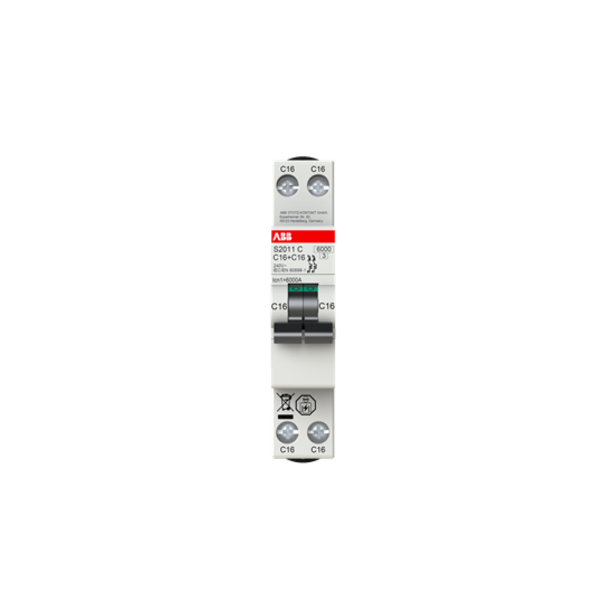 Miniature circuit breaker - 2P - C - 13 A