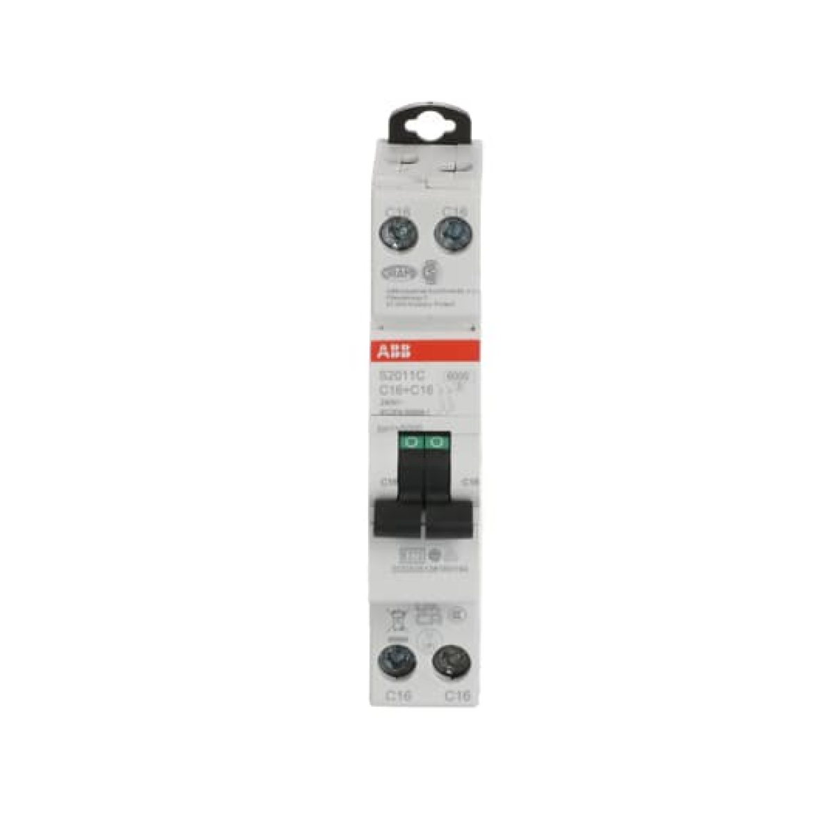 Miniature circuit breaker - 2P - C - 16 A