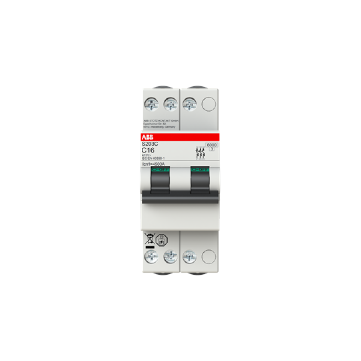 Miniature circuit breaker - 3P - B - 2 A