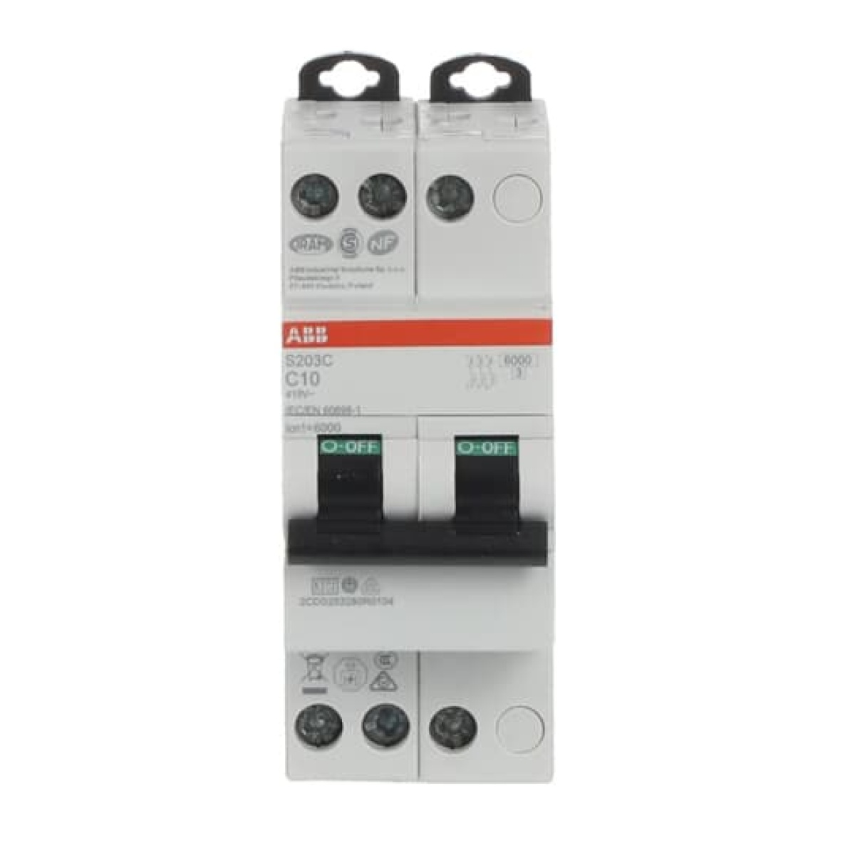 Miniature circuit breaker - 3P - C - 10 A