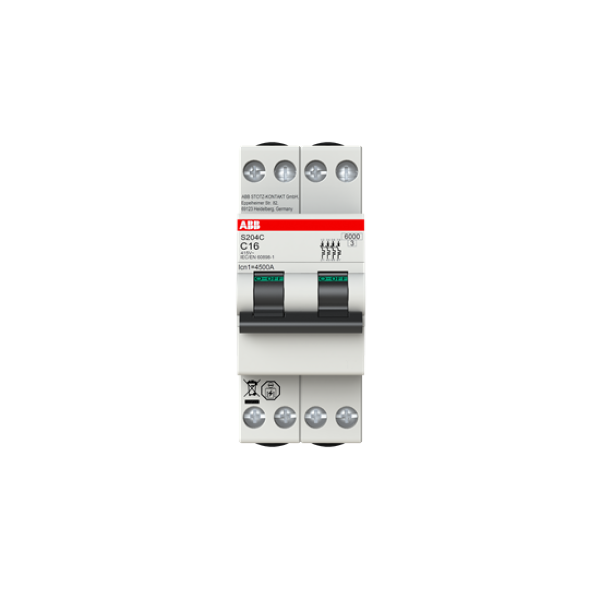Miniature circuit breaker - 4P - C - 4 A