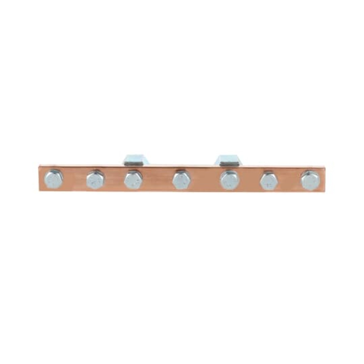 Horizontal PE busbar, 20 mm x 400 mm x 10 mm
