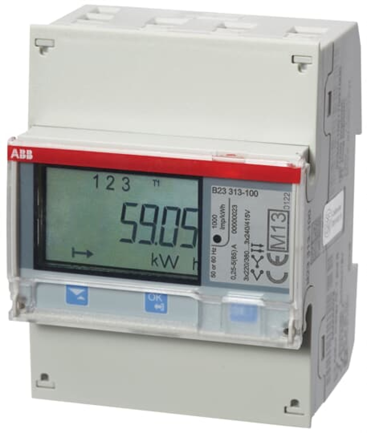 Energy meter 'Silver', M-bus, 3-phase, 5 A