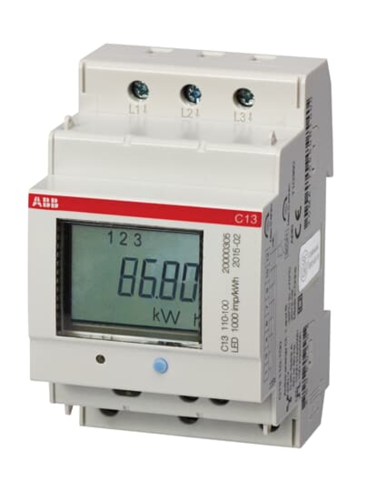 Energy meter 'Steel', None, Three-phase, 40 A