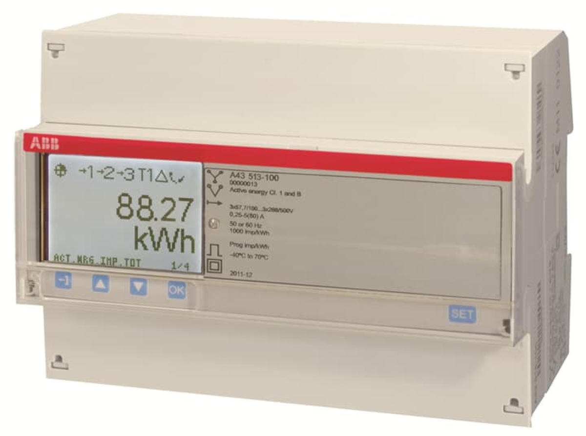 Energy meter 'Platinum', M-bus, 3-phase, 80 A
