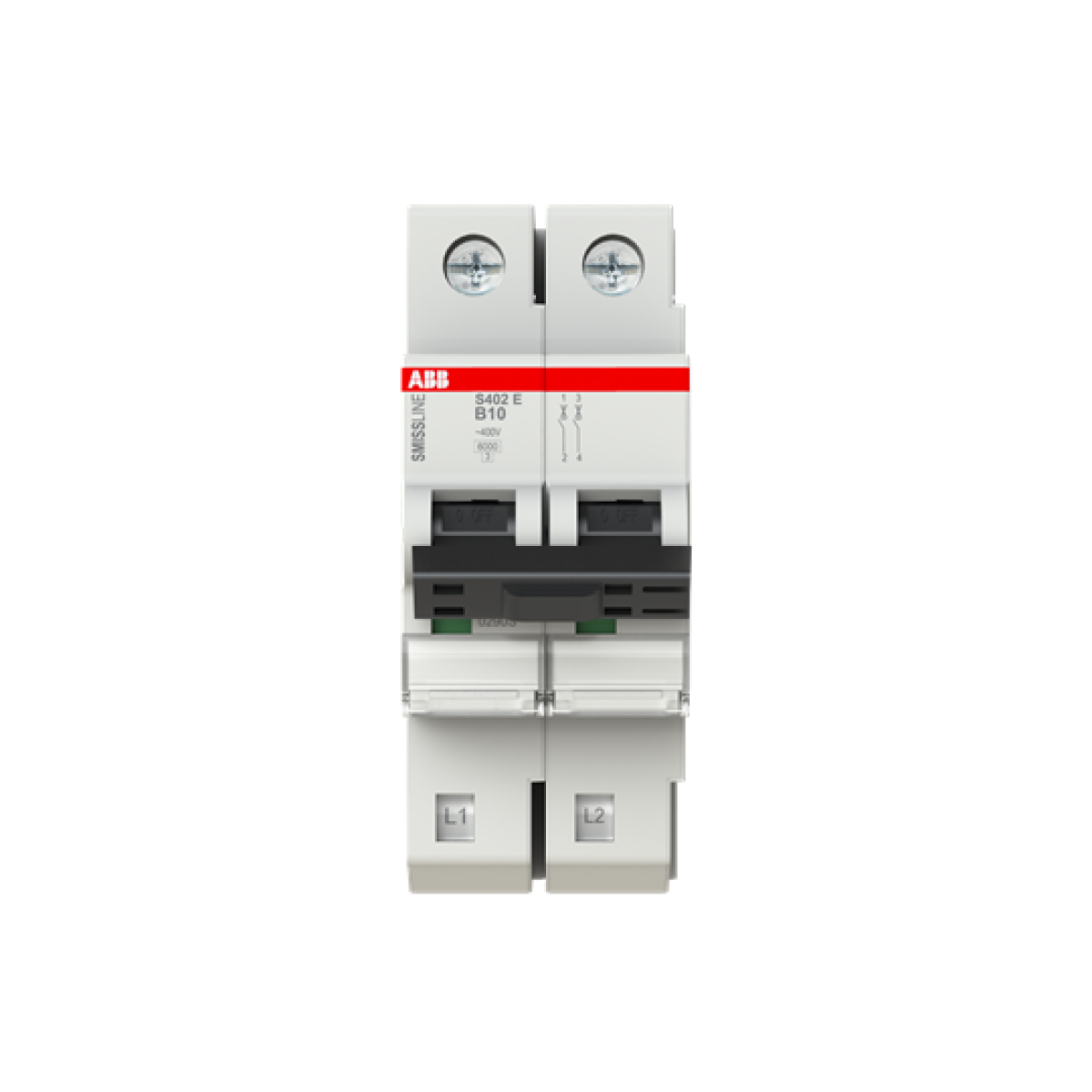 Miniature Circuit Breaker - S400 - 2P - 10 A - B - 230 V 6 kA