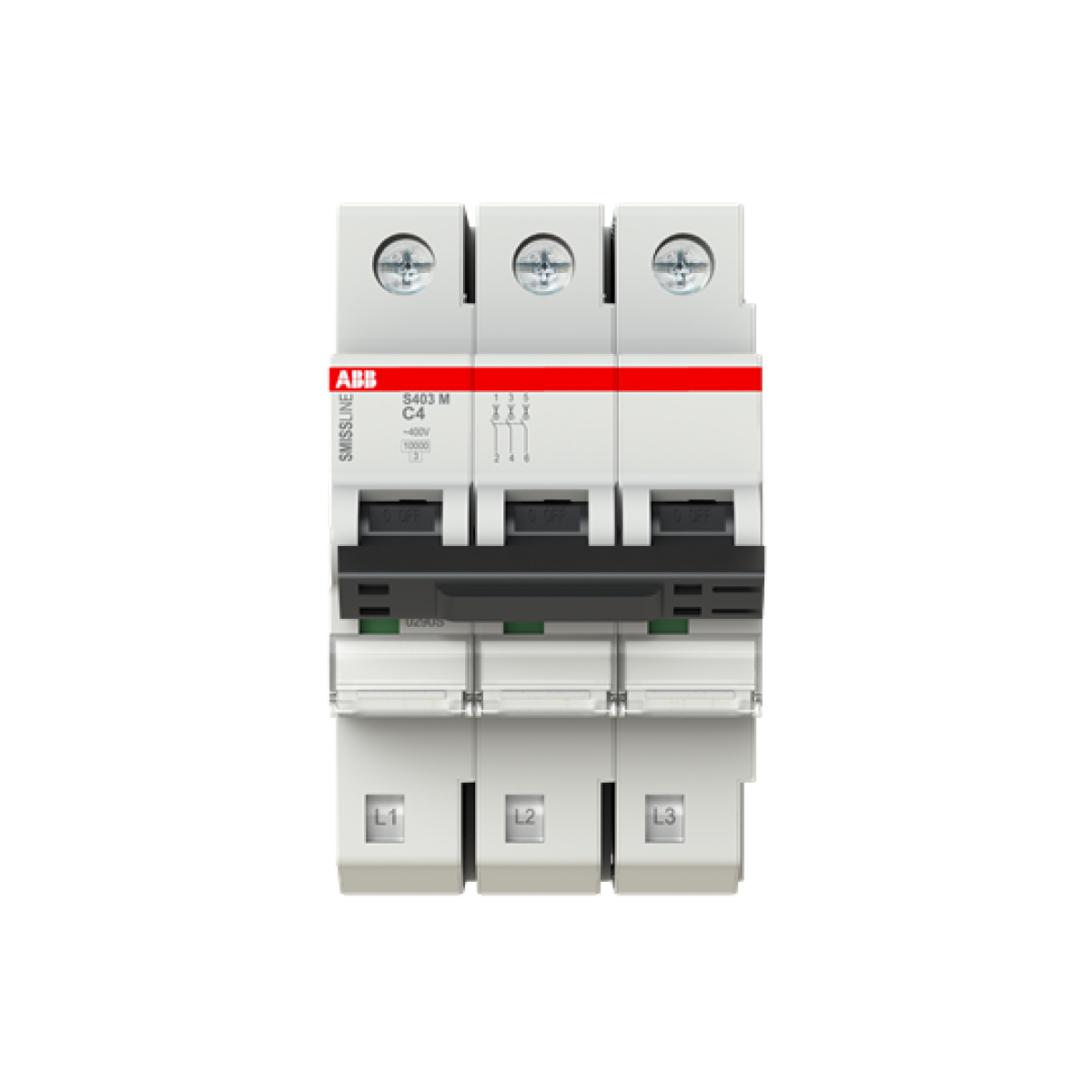 Miniature Circuit Breaker - S400 - 3P - 4 A - C - 230 V 10 kA