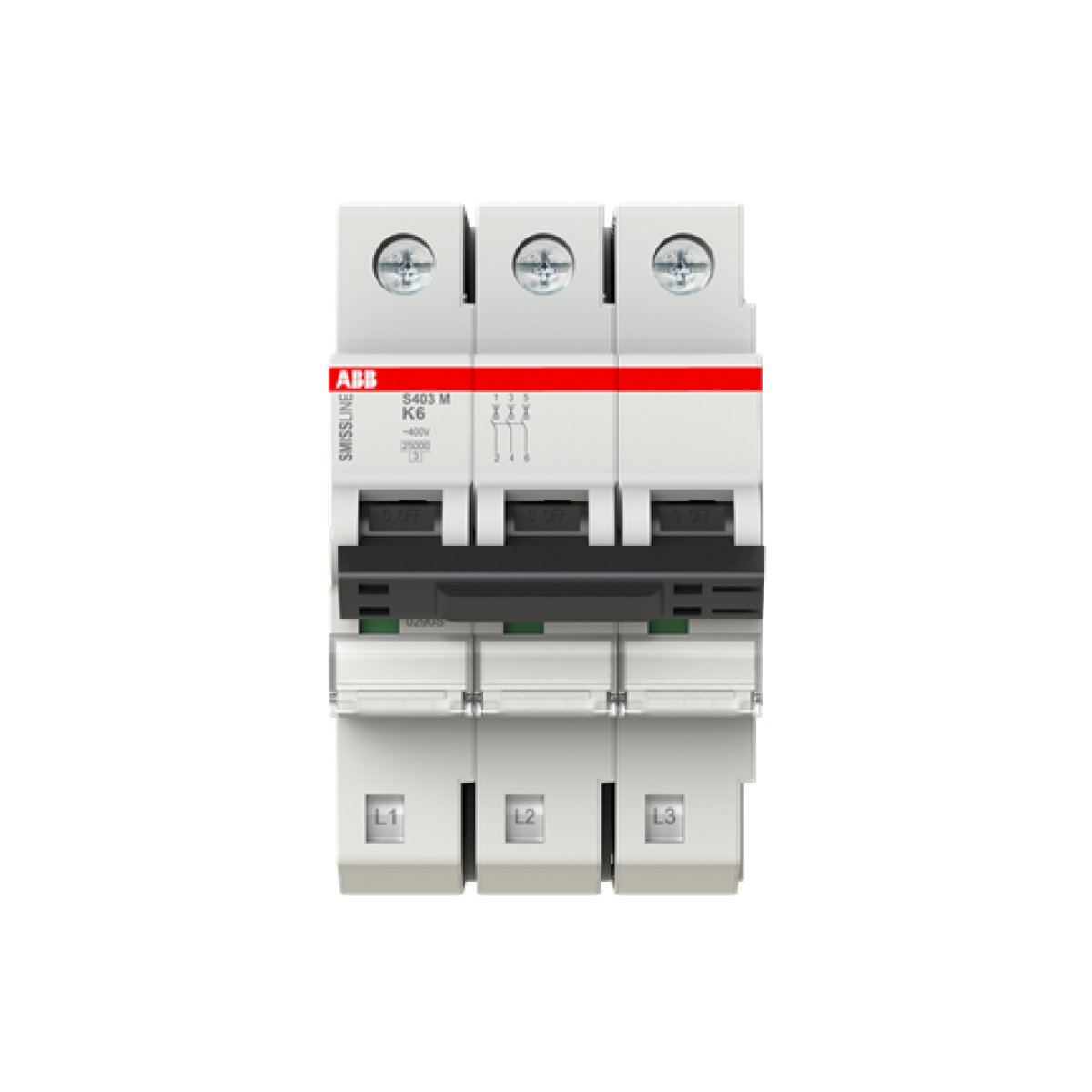 Miniature Circuit Breaker - S400 - 3P - 6 A - K - 230 V 10 kA