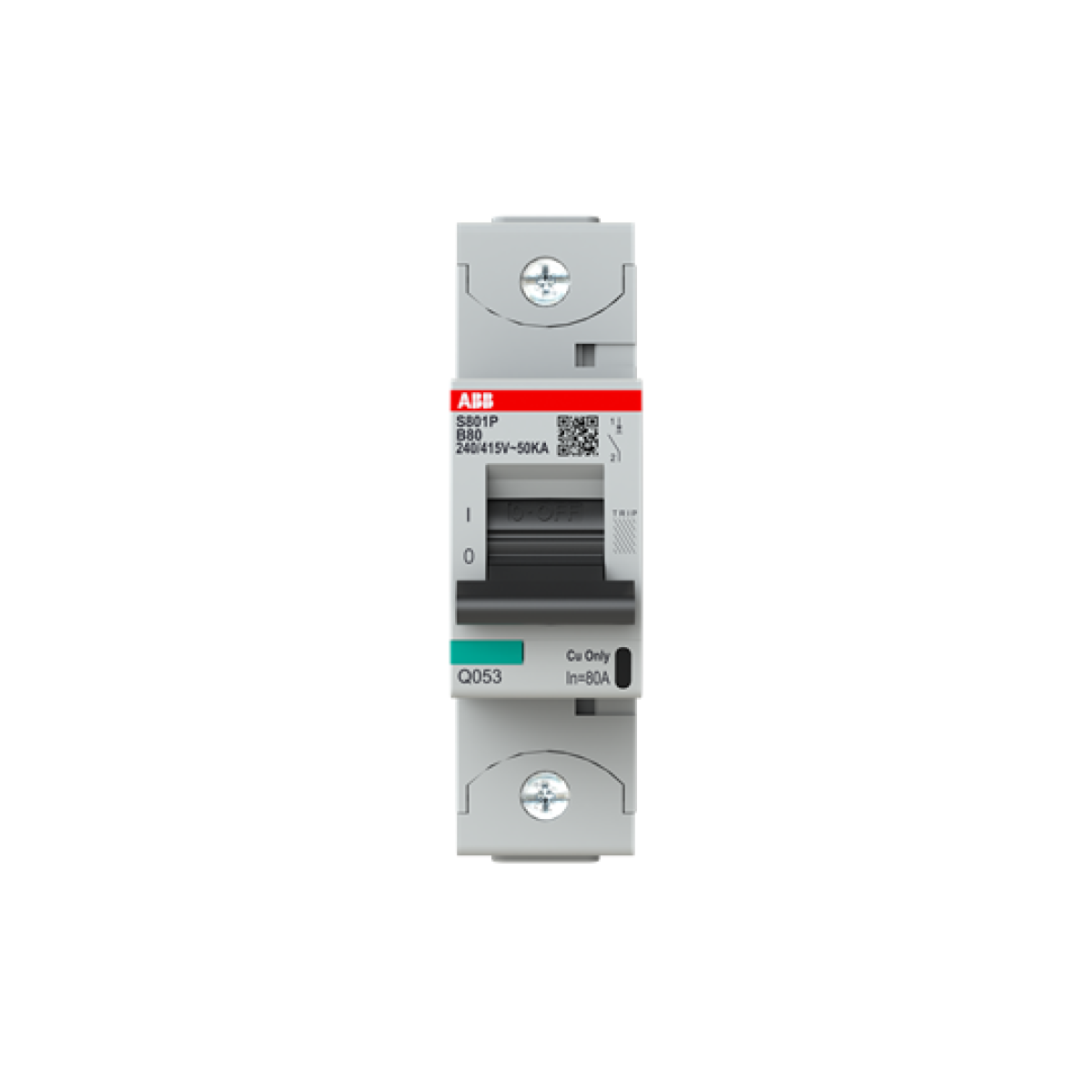 S801P-B80 High Performance Circuit Breaker. B characteristic. 50kA, 80A, 1P