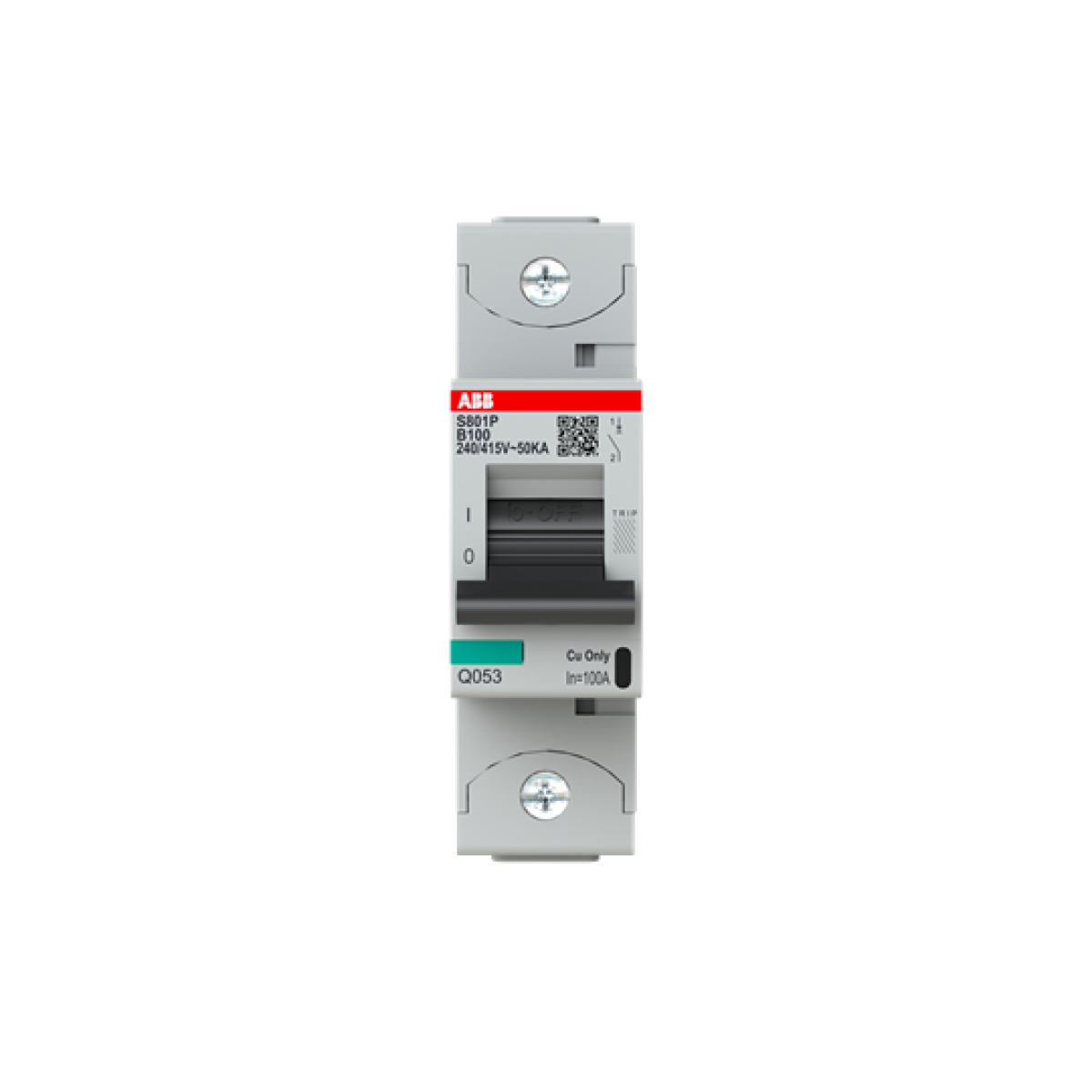 S801P-B100 High Performance Circuit Breaker. B characteristic. 50kA, 100A, 1P