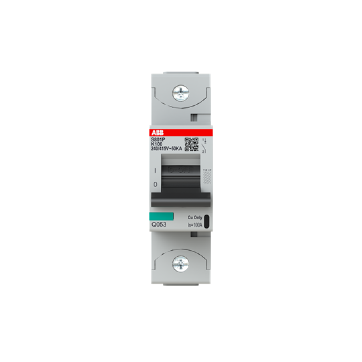 S801P-K100 High Performance Circuit Breaker. K Characteristic. 50kA, 100A, 1P