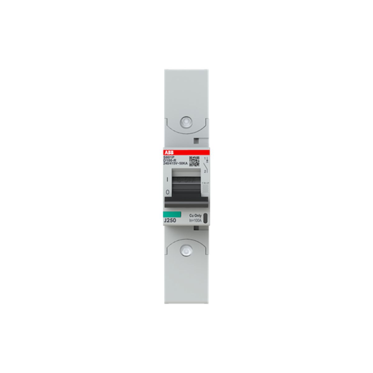 S801P-D100-R High Performance Circuit Breaker with ring tongue terminal. D Characteristic. 50kA, 100A, 1P