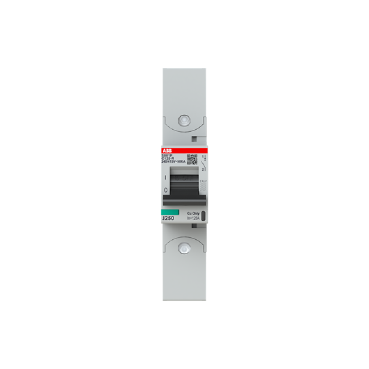 S801P-C125-R High Performance Circuit Breaker with ring tongue terminal. C Characteristic. 50kA, 125A, 1P