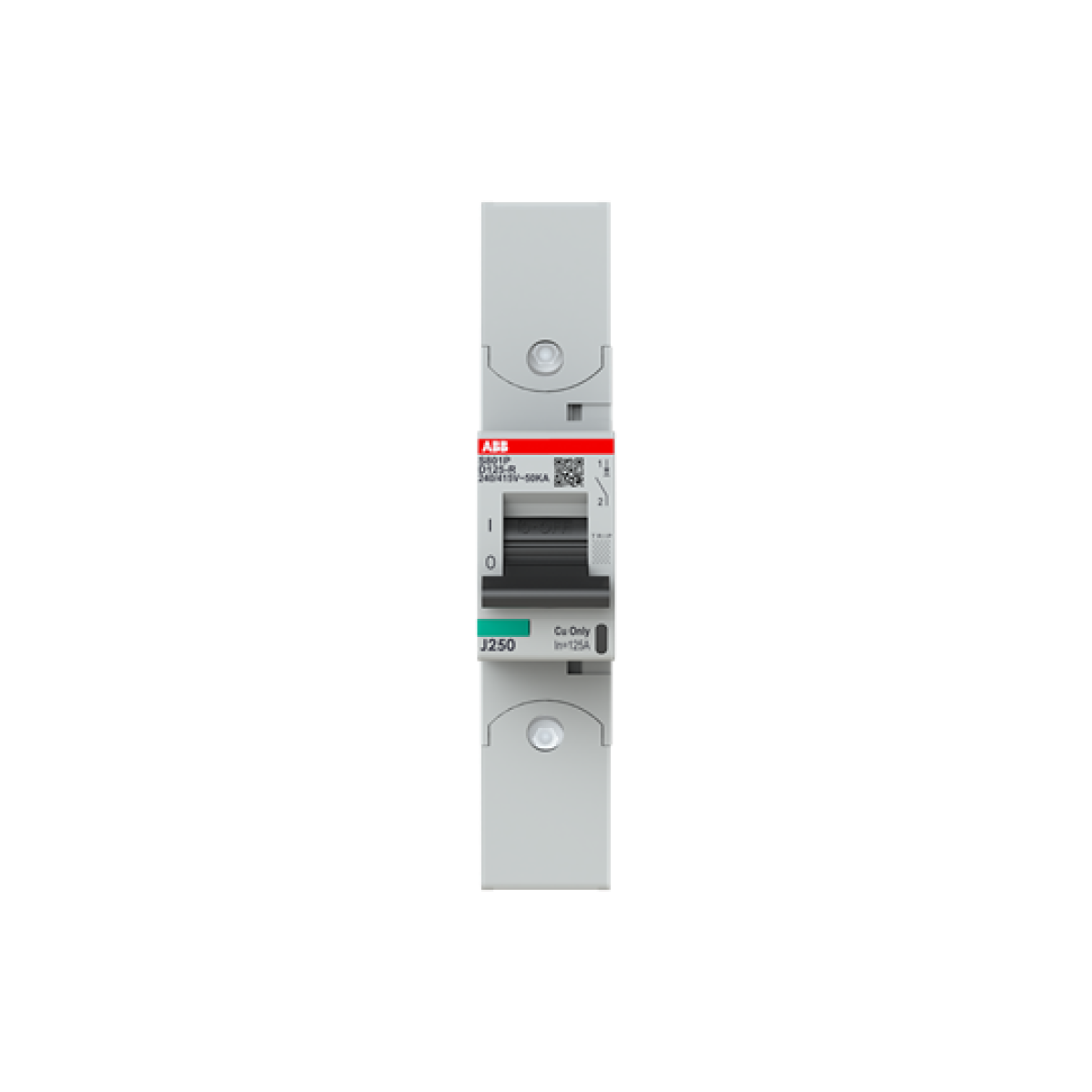 S801P-D125-R High Performance Circuit Breaker with ring tongue terminal. D Characteristic. 50kA, 125A, 1P