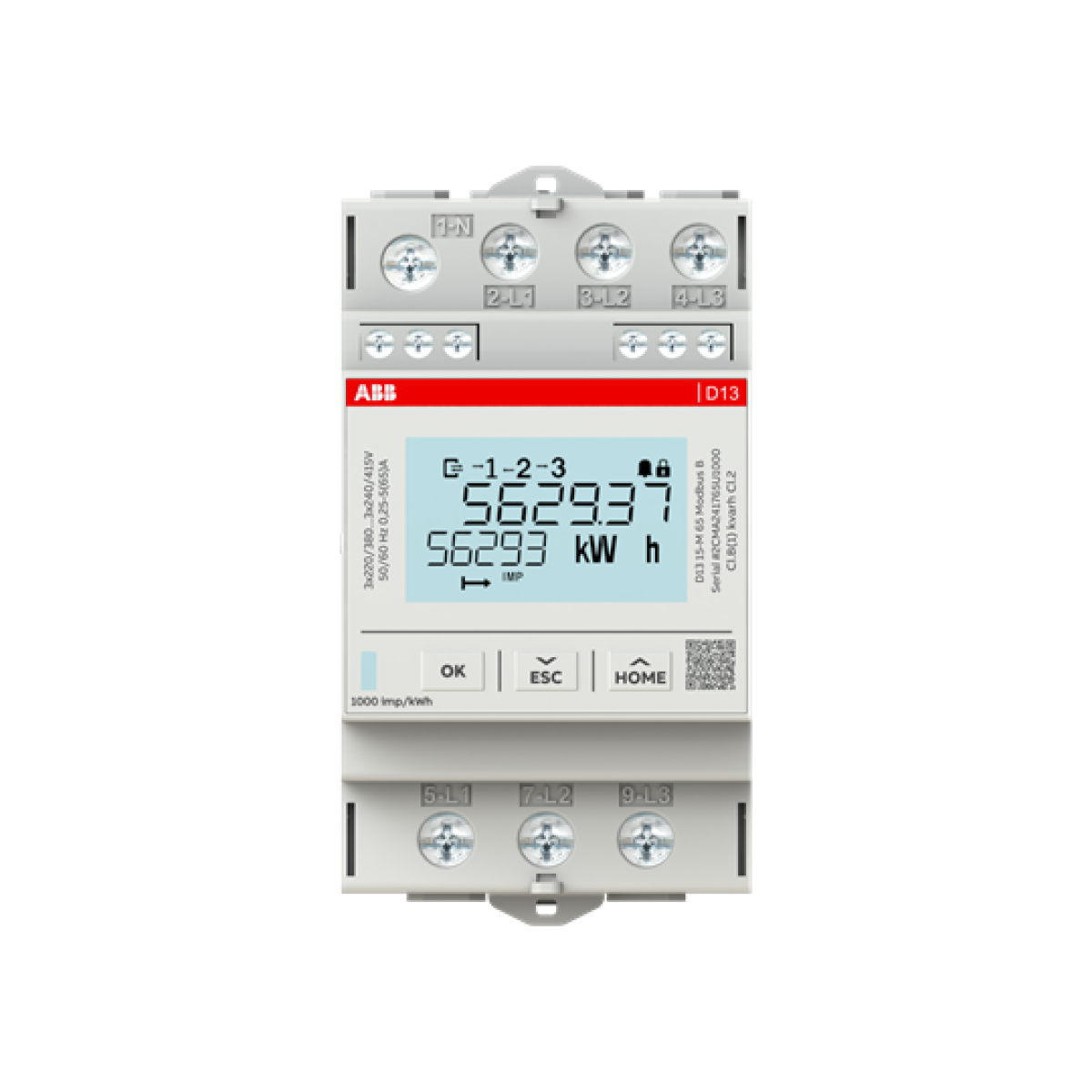 Energy meter '15', Modbus, 3-phase, 65 A
