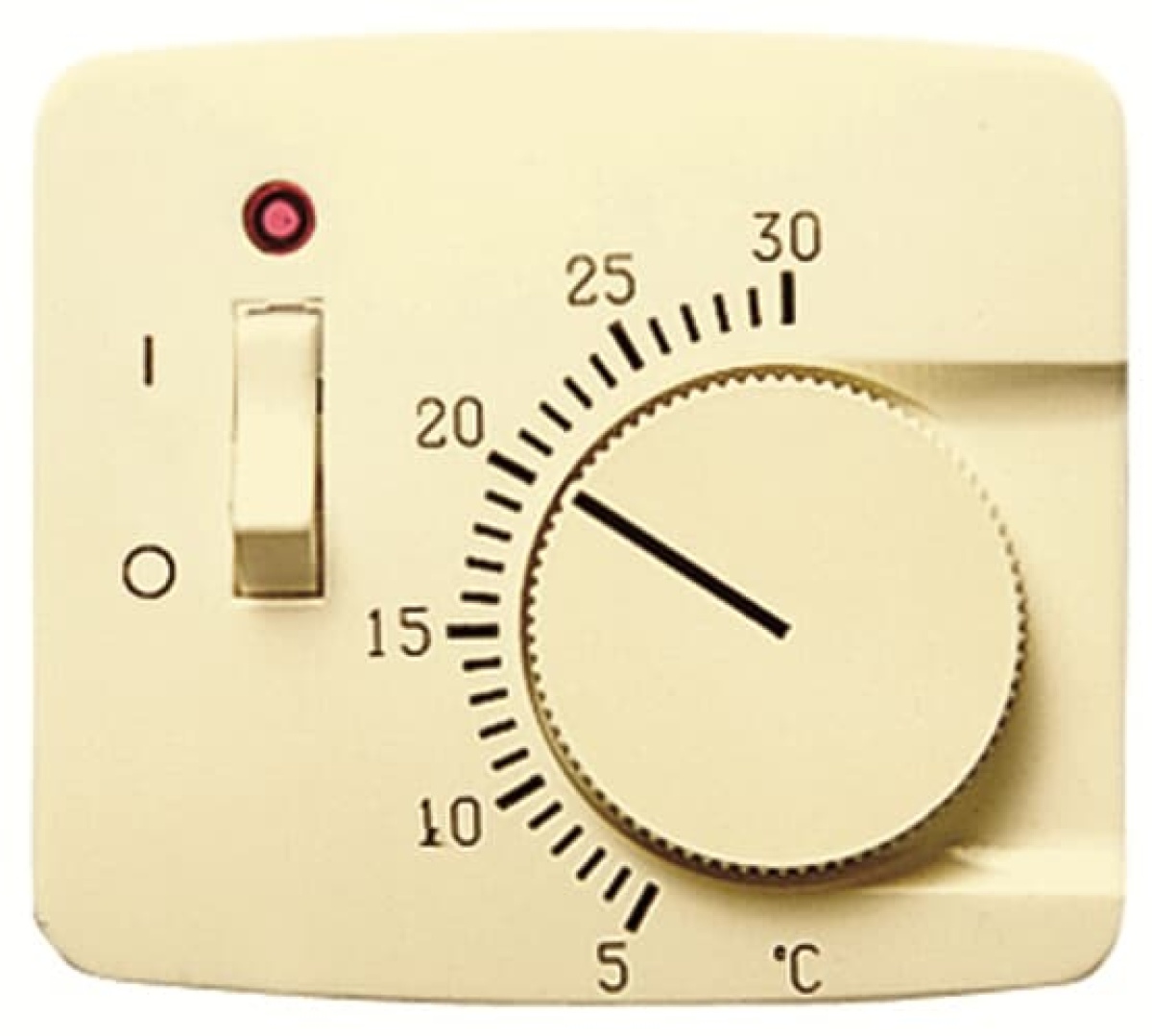 Cover thermostat for Thermostat Turn button Ivory - Arco